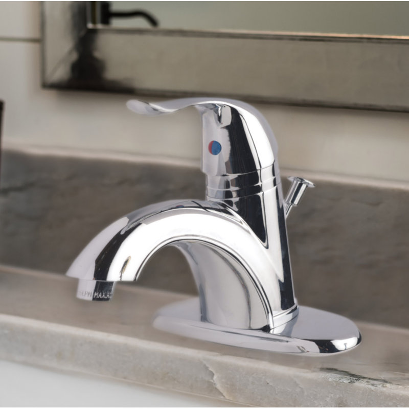 Single-Hole Single-handle Bathroom Faucet with Drain Assembly, Chrome