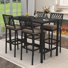 Hannatou 4 - Person Patio Dining Set with Rectangular Table , Cushions Included