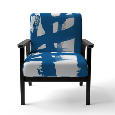 Crossing Paths I - Upholstered Modern Accent Arm Chair