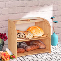 Skywin Vacuum Bread Box Air Tight Storage Container and Serving Tray for Cakes Bagels and Bread Loaves - Automatically Seals and Keeps Pastries Fresh