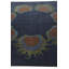 Tapis carré bleu marine Navin
