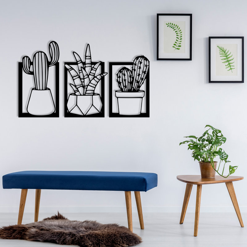 Stylish Decorative Metal Wall Accessory, Black, 19.3 x 11.4 inches | 100% Metal, Thickness: 0.05 inches | Perfect for Home Decor, Modern Aesthetic, Durable and Unique Design for Any Room