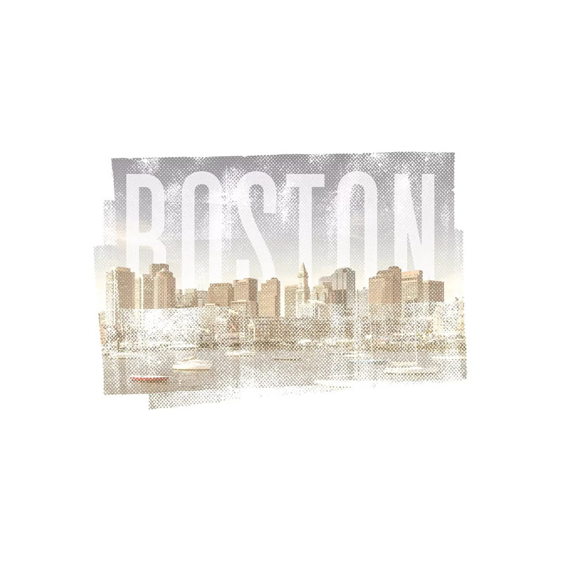 Boston Skyline by Melanie Viola - Wrapped Canvas Print, 20.32 cm H x 30.48 cm W