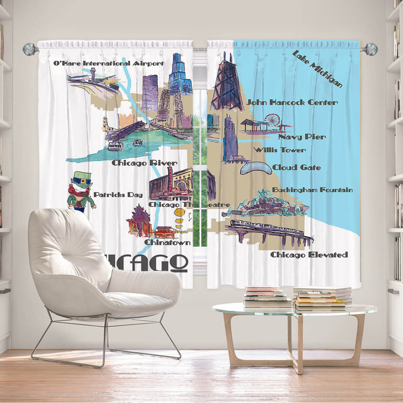 Adaleine Room Darkening Curtain Pair, 40" W x 61" L