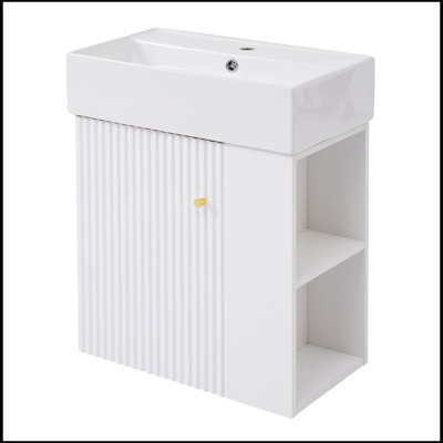 Ensemble de meuble-lavabo simple avec plateau 21,60 Rokiatou