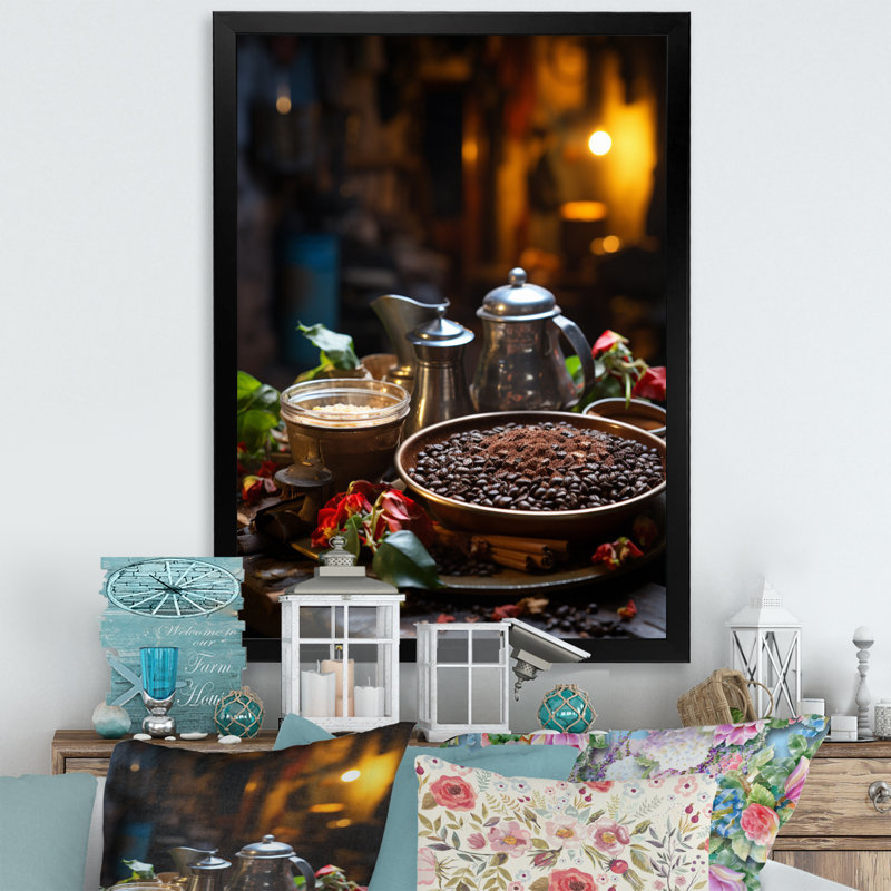 Cohron " Cuban Coffee Culture I ", Black Picture Framed, 20" H x 12" W x 1" D