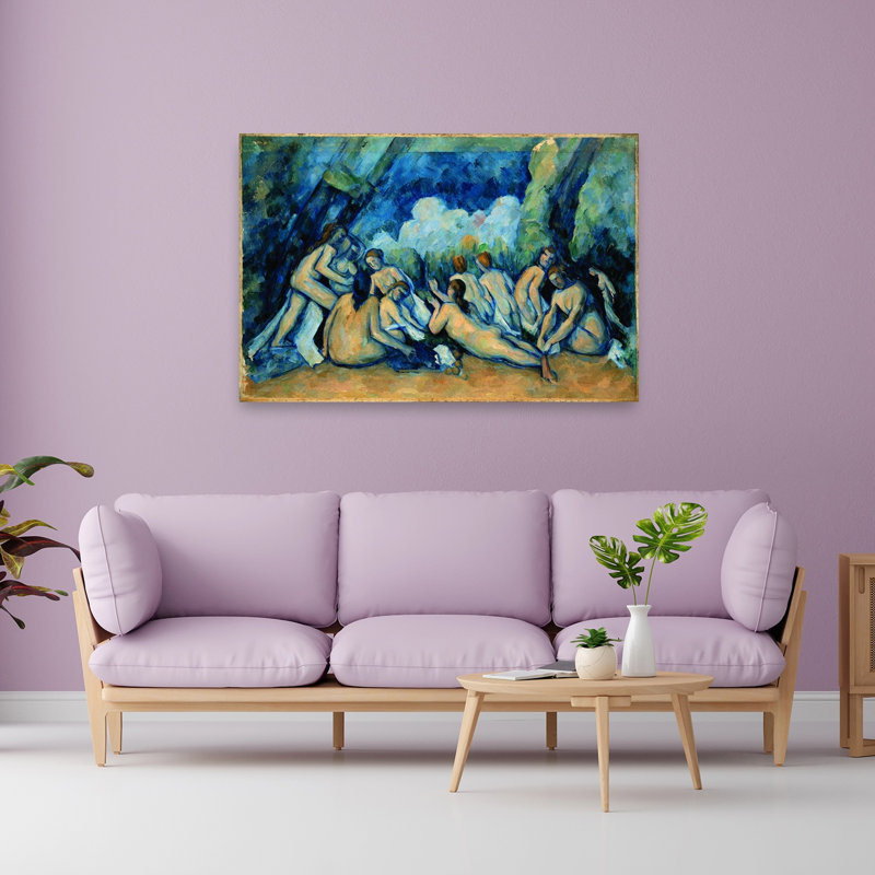 The Bathers Classic Traditional Contemporary Spring Wall Art Print by Paul Cezanne - 1 Piece Wrapped Canvas Wall Art