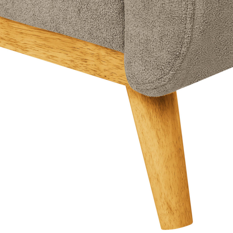 Canapé deux places Oliver 67,7 po avec accoudoirs carrés et pieds en bois (la teinte des pieds peut varier)