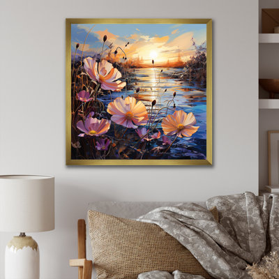 " Pink Morning Glory Liquid Art Flower Field III "