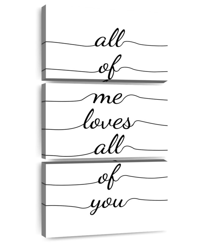 «All Of You», typographie, H 32 po x l 15 po