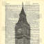 Housse de couette big ben sur papier dictionary-14484585