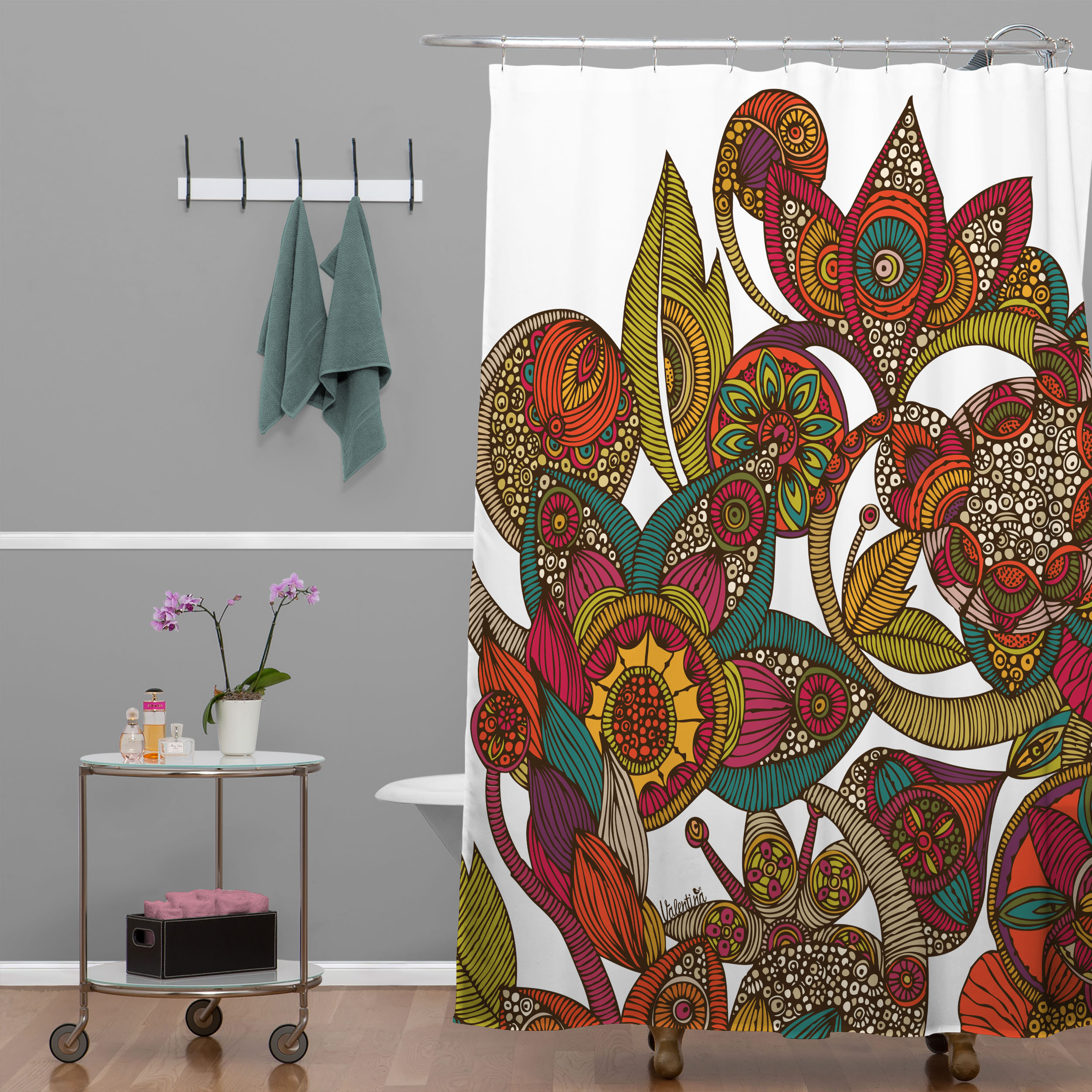 Bungalow Rose Olney Floral Shower Curtain & Reviews Wayfair