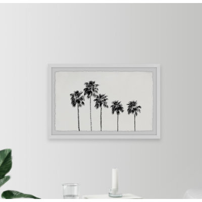 Coconut Palm Tree 1 Piece Single Picture Frame Wall Art
