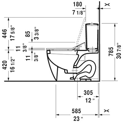 Me 1.28 GPF (Water Efficient) Elongated One-Piece Toilet (Seat Included) -  Duravit, D4200900