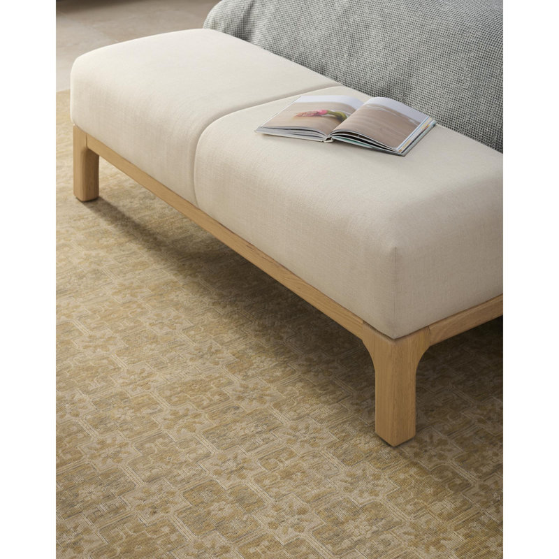 Becki Owens x Surya Bradly Bench, Natural, Beige