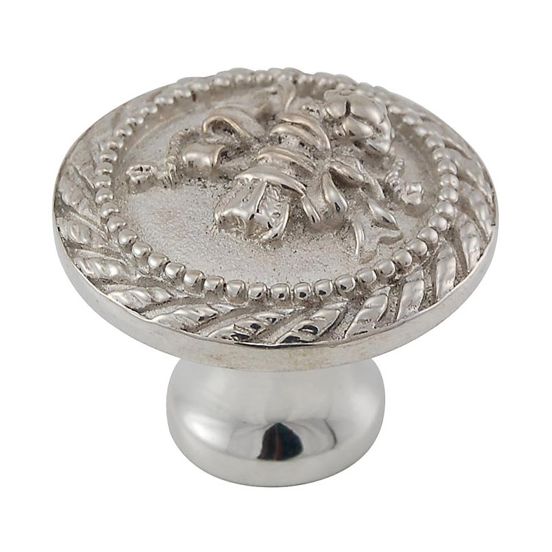 Sforza Mushroom Knob, Polished Nickel