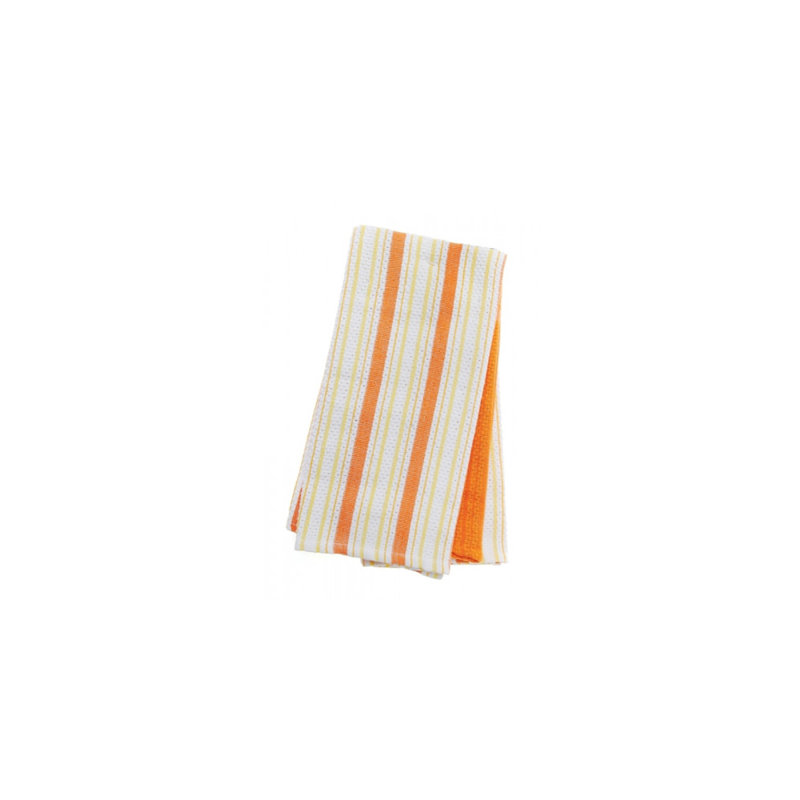 Cotton Stripe Waffle Tea Towel Kitchen Towel, Orange