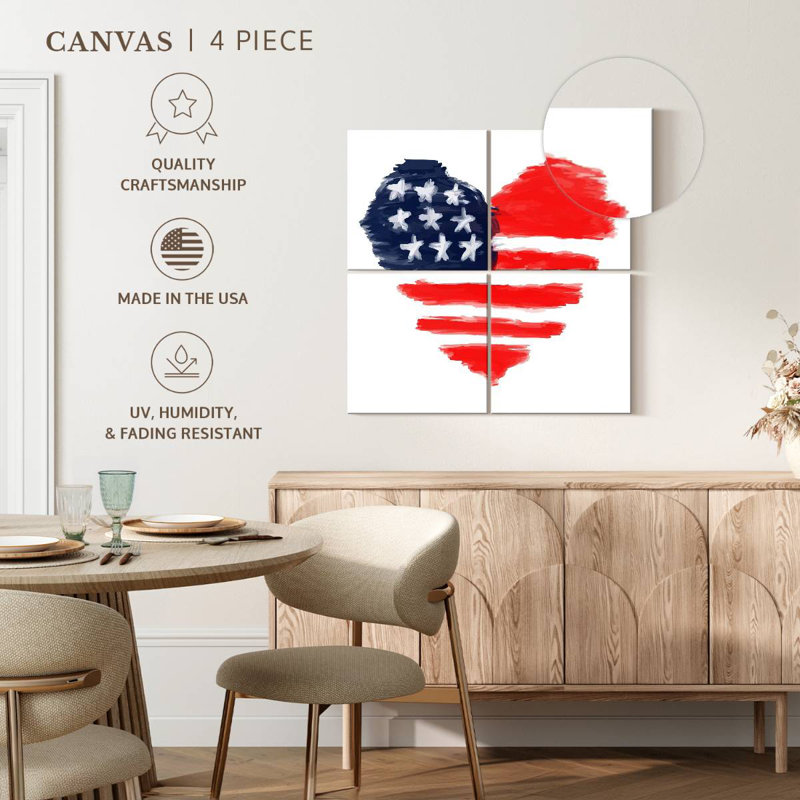 Borges Memorial Day Heart, H 74 po x l 74 po