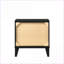 Table de chevet contemporaine en bois noir brillant avec 2 tiroirs de rangement
