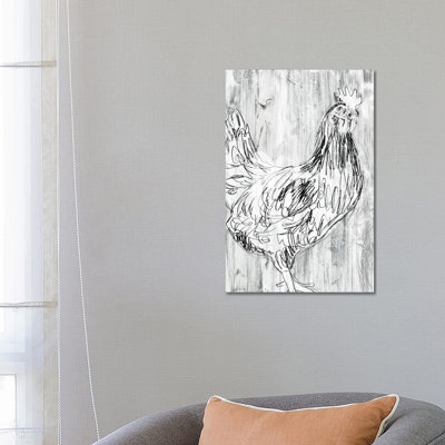 Reproduction d’art sur bois Barnwood Flock I par June Erica