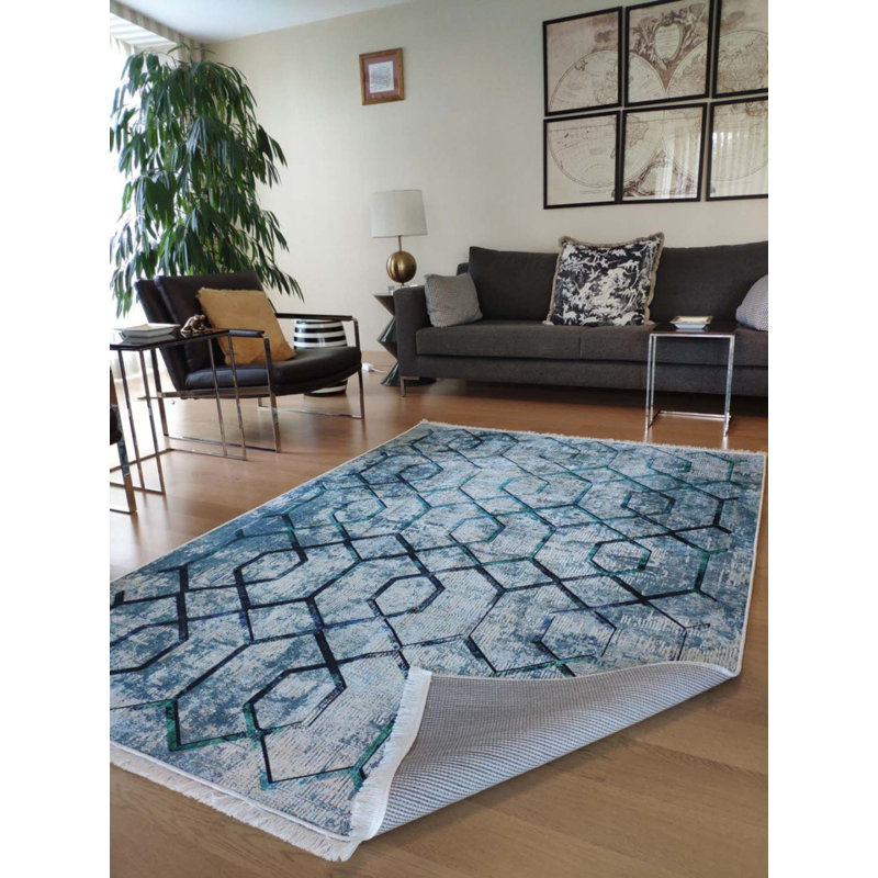 Matarranz Performance Washable Indoor / Outdoor Rug, Rectangle 3'3" x 3'11"