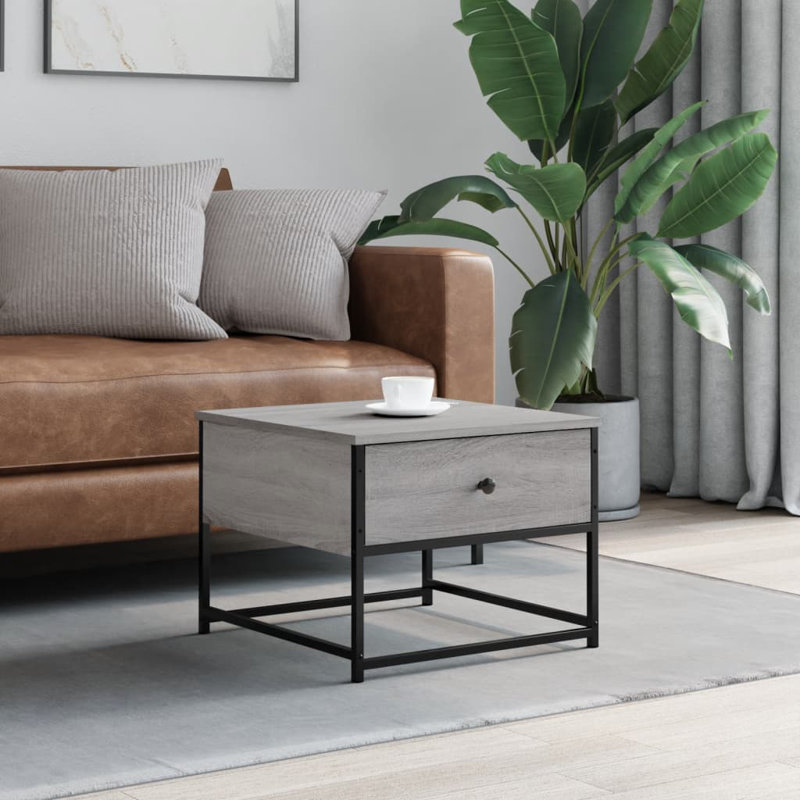 Beya Coffee Table with Storage, Grey Sonoma