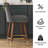 Swivel 24.00'' Counter Stool, Counter Height Bar Stools, 360°Swivel Upholstered Barstools with Back and Footrest for Kitchen Island, Solid Wood Legs-98346408