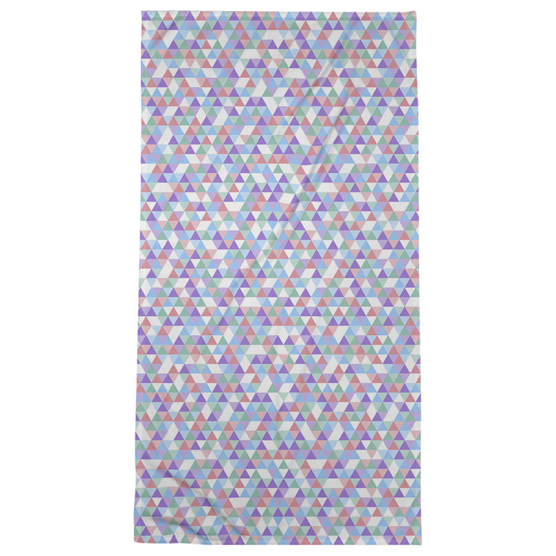 Katelyn Elizabeth Cotton Blend Bath Towel, Blue/Pink