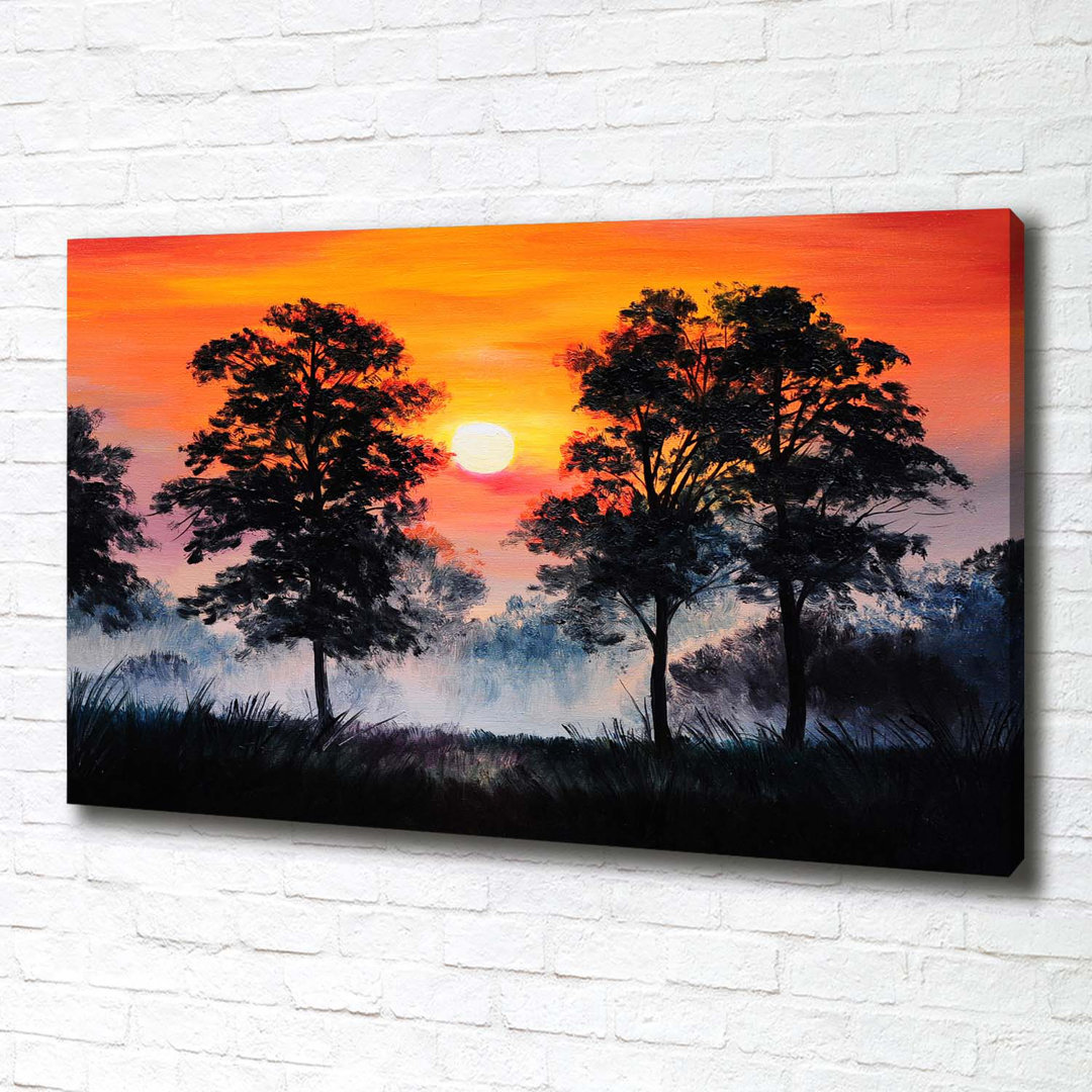 Sunset Forest - Kunstdrucke auf Segeltuch