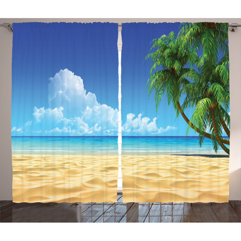 Semi-Sheer Rod Pocket Curtain Panels, 54" x 90"