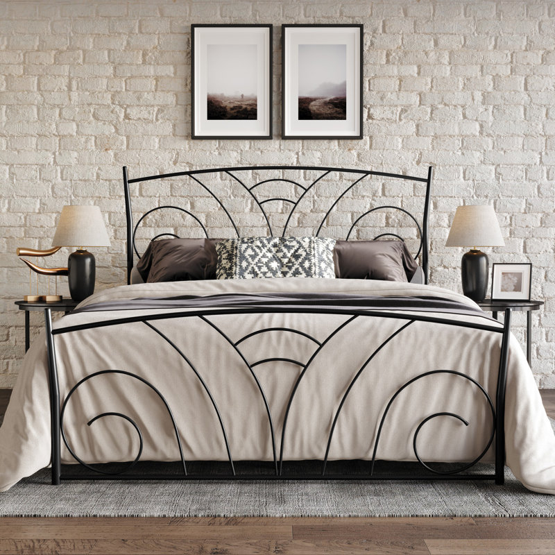 Essex Full Metal Bed, Black, Full