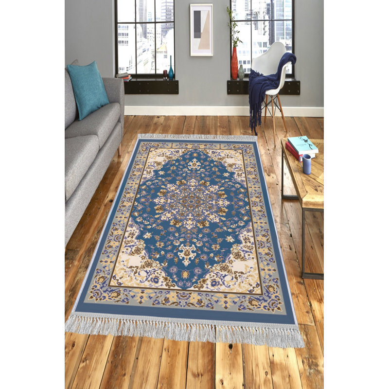 Luxurious Velvet Area Rug, 5.9 x 9.2 Feet | 100% Velvet Fabric, 100% Cotton Sole, 0.4 in Pile Height | Antibacterial, Non-Slip, Machine Washable | Elegant 3D Digital Print for Living Room & Bedroom Decor