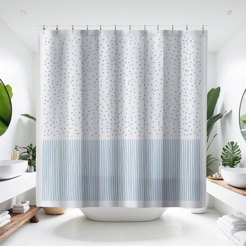 Rideau de douche Coco, Bleu