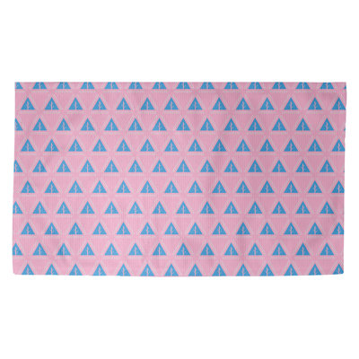 Tapis de zone rose/bleu minimal trees Barbra