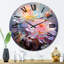 Horloge murale délicate et florale-93381182