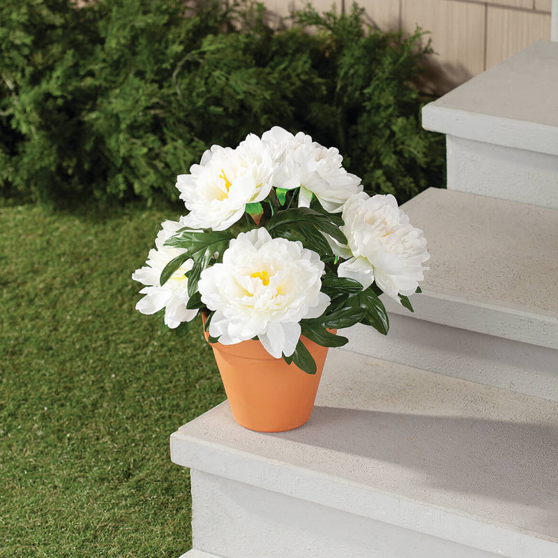 Pivoine artificielle OakRidge, Blanc