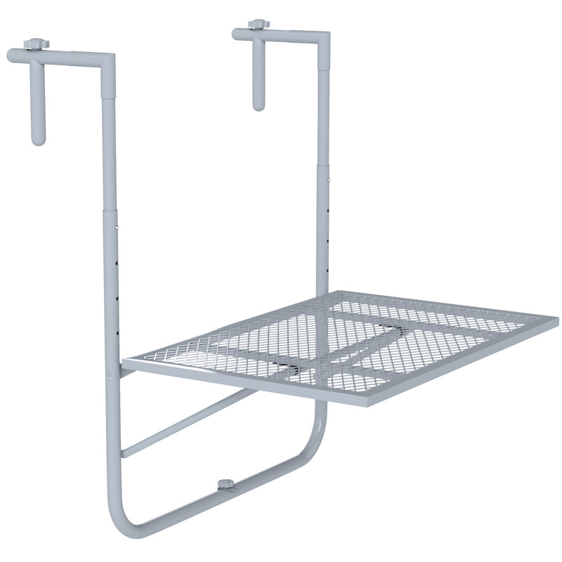 Square Steel Outdoor Balcony Table - 60 cm W 60 cm D