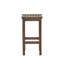 Tabouret de bar d'extérieur à hauteur de comptoir en bois d'acacia, ensemble de 2, finition brun acajou
