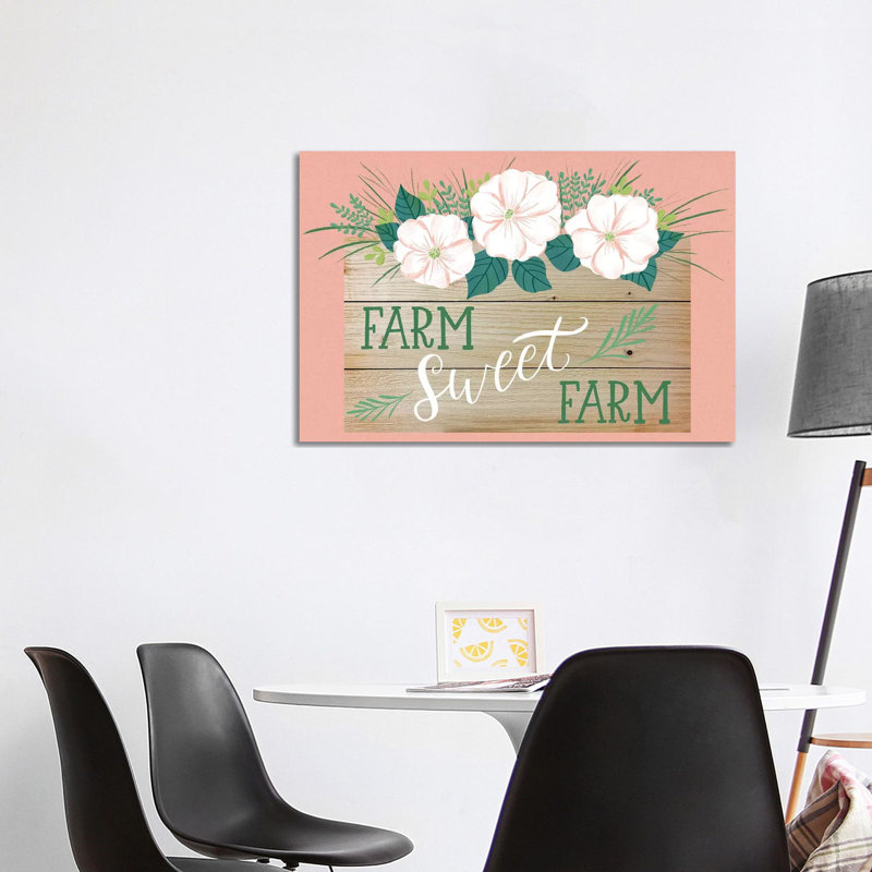 Farmhouse Flowers II by Amanda Mcgee - Wrapped Canvas Print, 66.04cm H x 101.6cm W x 1.91cm D