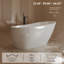 Baignoire de trempage autoportante blanche en acrylique 51 "x 27,5" avec trop-plein et bonde escamotable pour salle de bain MonBlari-124541414-124541416