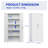 White Lockable Metal Tall Storage Cabinet with 5 Adjustable Shelf Spaces, Office File Cabinet-125526999
