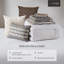 Queen Size 8 Pcs Duvet Style Comforter In Taupe, Multi - Colour Geometric Pattern, Luxury Pillows, Removable Cover, And Convenient Design Featuring Comfort Centred-120670471