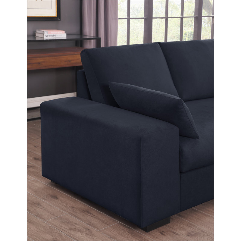Canapé modulaire en tissu tissé gris foncé Joshua