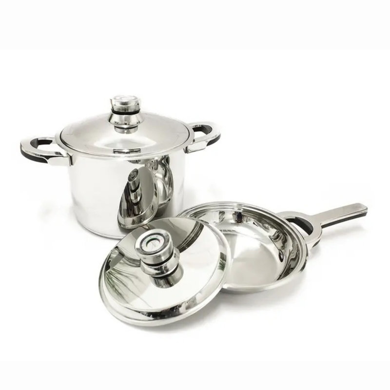 22" Stainless Steel and Copper Non-stick Cookware Set