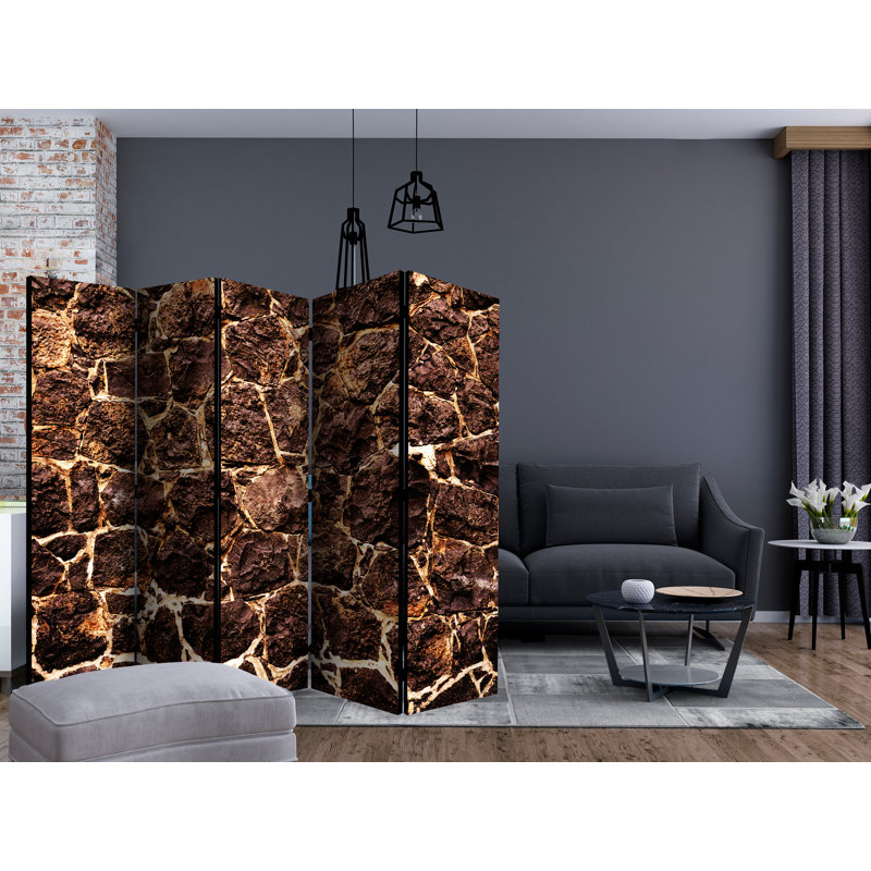Clemons 172cm H Solid Wood Folding Room Divider, 5