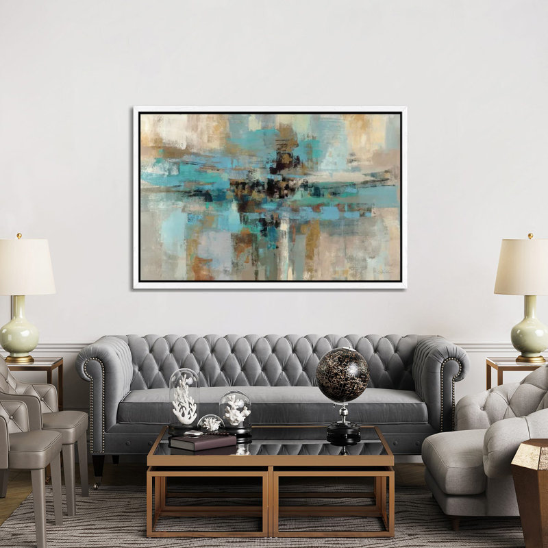 Morning Fjord - Print on Canvas, 152.5 cm H x 101.5 cm W, White Floater Framed