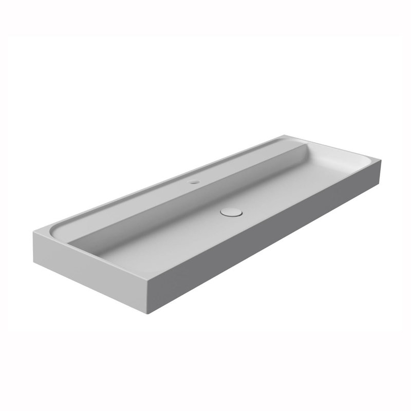 Unit Plus 55.1'' L Bathroom Sink, Single Hole