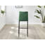 Kenesaw Luxury Breakfast Bar Stool in Quilted Design Velvet Black Leg - Modern Chic Kitchen-753626243