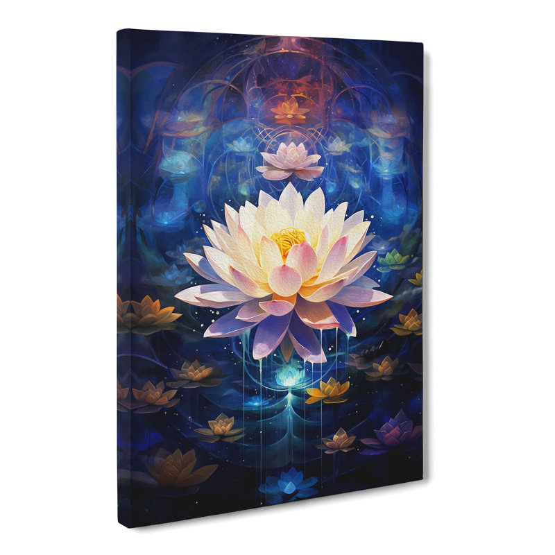 Lotus Flower Abstract No.3 - Wrapped Canvas, 50cm H x 35cm W x 3cm D