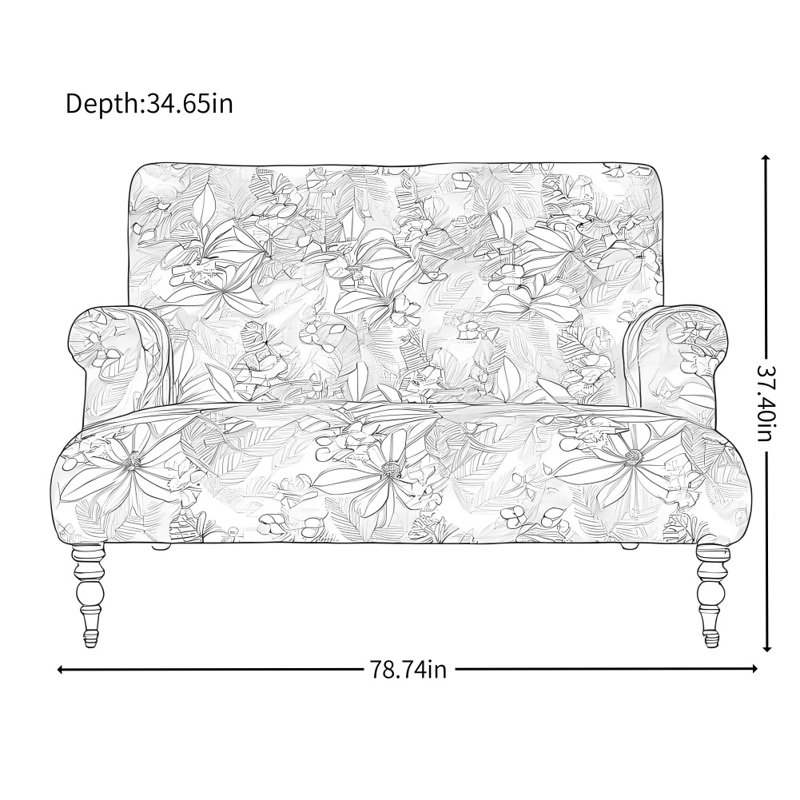 American Retro Garden Style Green Sofa